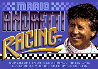 Заставка игры Mario Andretti Racing